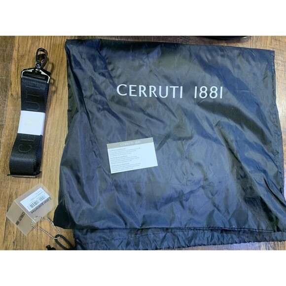 Cerutti 1881 Travel Bag Black Leather New With Tags - Picture 4 of 7